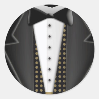 Adesivo Redondo Tuxedo totalmente formal