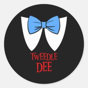 Adesivo Redondo Tweedle Dee Costume Halloween Fairytale