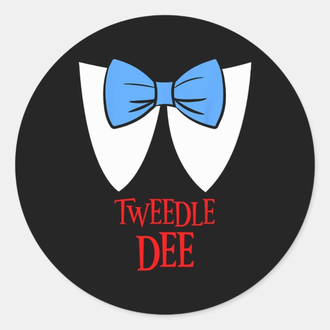 Adesivo Redondo Tweedle Dee Costume Halloween Fairytale (Frente)