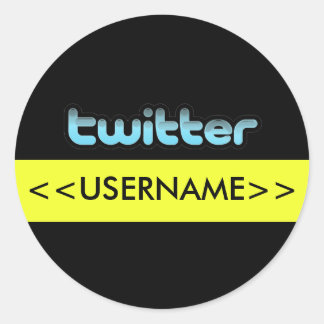 Adesivo Redondo Tweet twit Sticker do Twitter