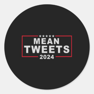 Adesivo Redondo Tweets 2024 Presidente Eleitoral Americano Donald