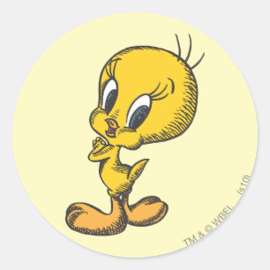Adesivo Redondo Tweety Lovely