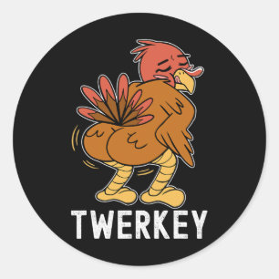 Adesivo Redondo Twerkey Peru Twerking Fun Divertido Peru Dia de Aç
