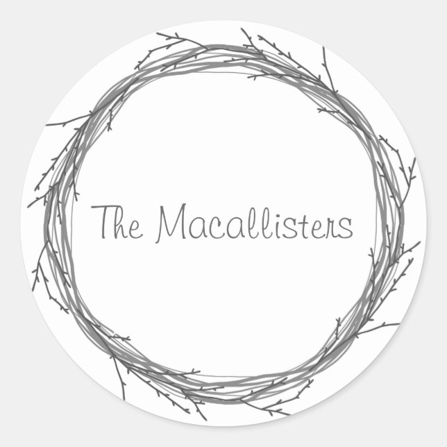 Adesivo Redondo Twigs & Vines (Frente)