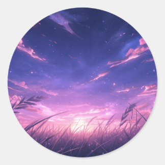 Adesivo Redondo Twilight Sky Sticker Sheet