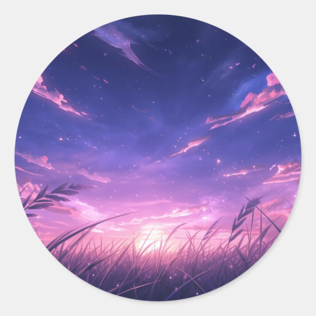 Adesivo Redondo Twilight Sky Sticker Sheet (Frente)