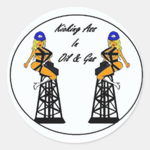 Adesivo Redondo Twin Derricks Sticker