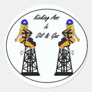 Adesivo Redondo Twin Derricks Sticker