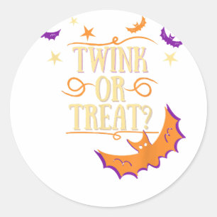 Adesivo Redondo Twink ou Treine Gay Halloween