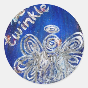 Adesivo Redondo Twinkle Angel Sticker