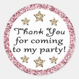 Adesivo Redondo Twinkle Twinkle Pequena Estrela Obrigado Stickers
