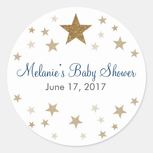 Adesivo Redondo Twinkle Twinkle Pequena Estrelas (Frente)