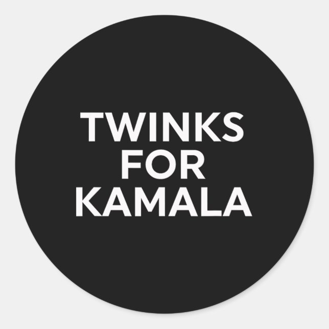 Adesivo Redondo Twinks Para Kamala - Harris 2024 (Frente)