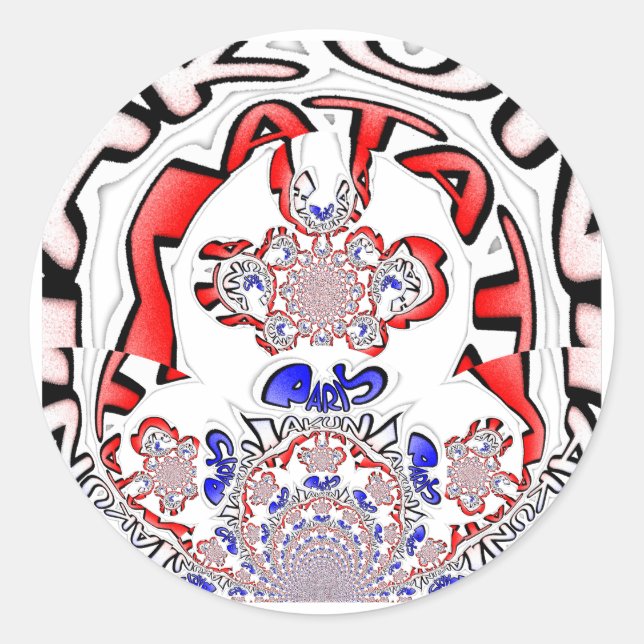 Adesivo Redondo Twist Francês Hakuna Matata: Mistura Cultural Únic (Frente)