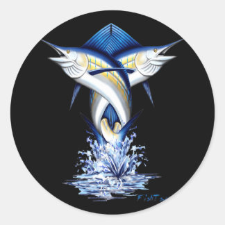 Adesivo Redondo Twisted Marlins Jumping