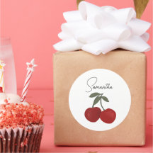 Two Red Cherries Illustration | Cute Fruit Art