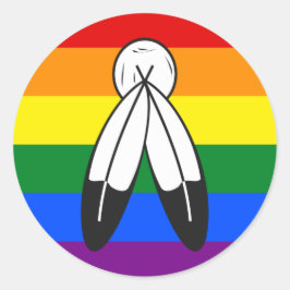 Adesivo Redondo Two-Spirit Pride Flag