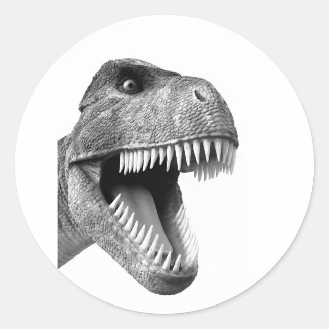 Adesivo Redondo Tyrannosaurus Rex (Frente)