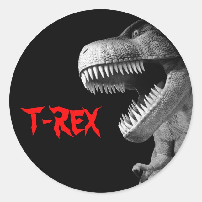 Adesivo Redondo Tyrannosaurus Rex (Frente)