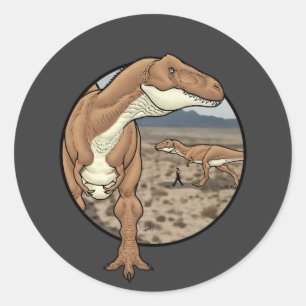 Adesivo Redondo Tyrannosaurus rex #2