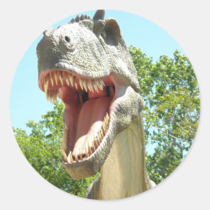 Adesivo Redondo Tyrannosaurus T-Rex Dinossauro