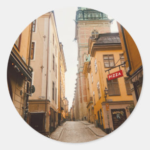 Adesivo Redondo Tyska Brinken, Gamla Stan, Cidade Velha, Estocolmo