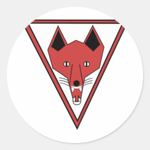 Adesivo Redondo U-255 que sorri o Fox