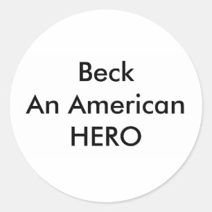 Adesivo Redondo ! U Cria Beck An American HERO
