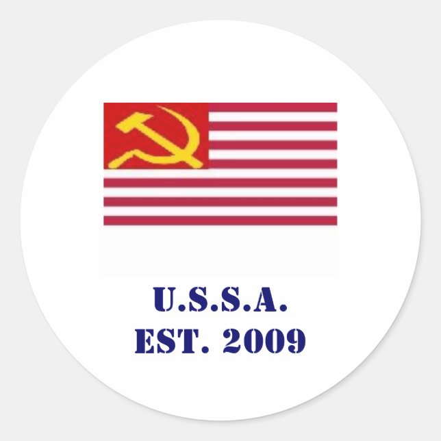 Adesivo Redondo U.S.A.est. 2009 (Frente)