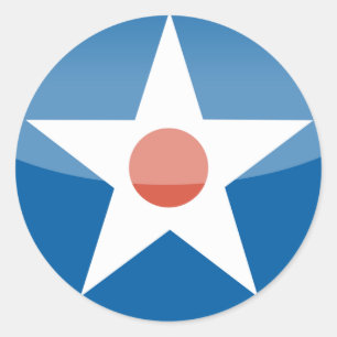 Adesivo Redondo U.S.A. Retro