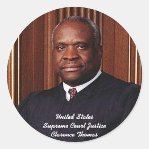 Adesivo Redondo U.S. Juiz do Tribunal Supremo Clarence Thomas