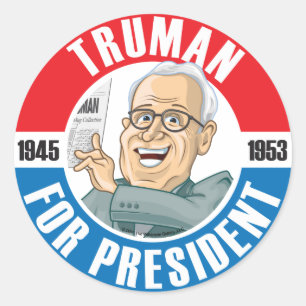 Adesivo Redondo U.S. Presidentes Campanha Etiqueta: #33 Harry