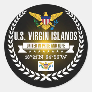 Adesivo Redondo U.S. Virgin Islands