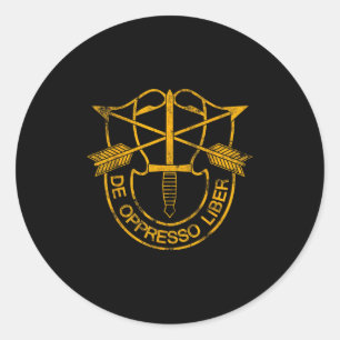 Adesivo Redondo U Special Forces Veteran Logo Patriotic - De Oppr