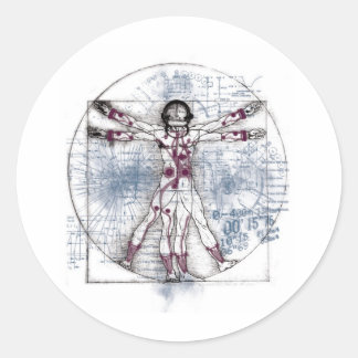 Adesivo Redondo U.V MAN (Universal Vitruvian Man)