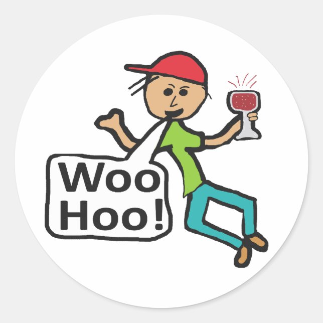 Adesivo Redondo Uau! (Frente)