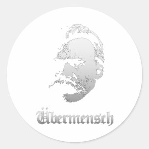 Adesivo Redondo Übermensch – Friedrich Nietzsche Melhor Filósofo A