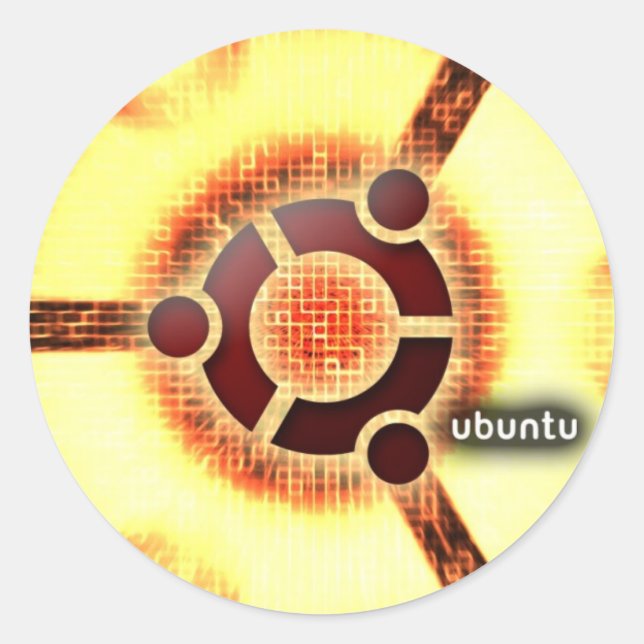 Adesivo Redondo Ubuntu (Frente)