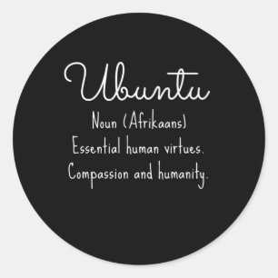 Adesivo Redondo Ubuntu Afrikaans