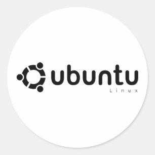 Adesivo Redondo Ubuntu Linux Open Source