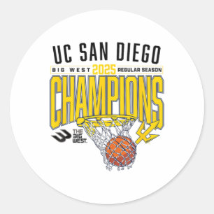 Adesivo Redondo Uc San Diego Tretons 2025 Basquetebol da Temporada