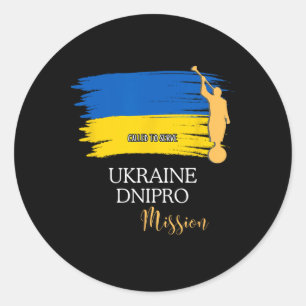 Adesivo Redondo Ucrânia Dnipro Mórmon Lds Missão Missionário