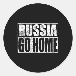 Adesivo Redondo Ucrânia Suporte Rússia Volte para Casa Meme Vladim