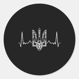 Adesivo Redondo Ucrânia Ucranianos Kiev Trysub Flag