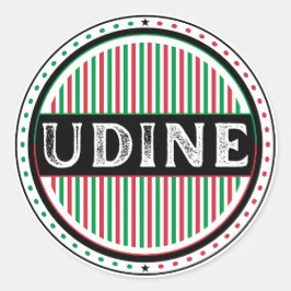Adesivo Redondo Udine City Pride Emblem – Italian Identity