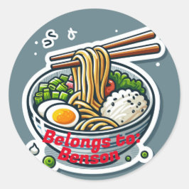 Adesivo Redondo Udó, Nome da Criança, Volta à escola