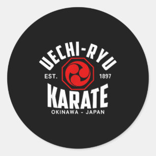 Adesivo Redondo Uechi-ryu Karate Do Artes Marciais Japão Okinawa