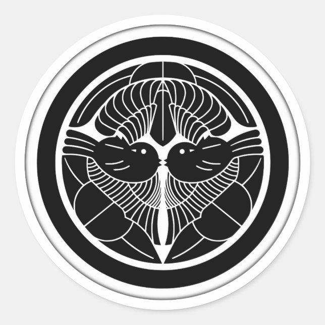 Adesivo Redondo Uesugi Clan Kamon (Frente)