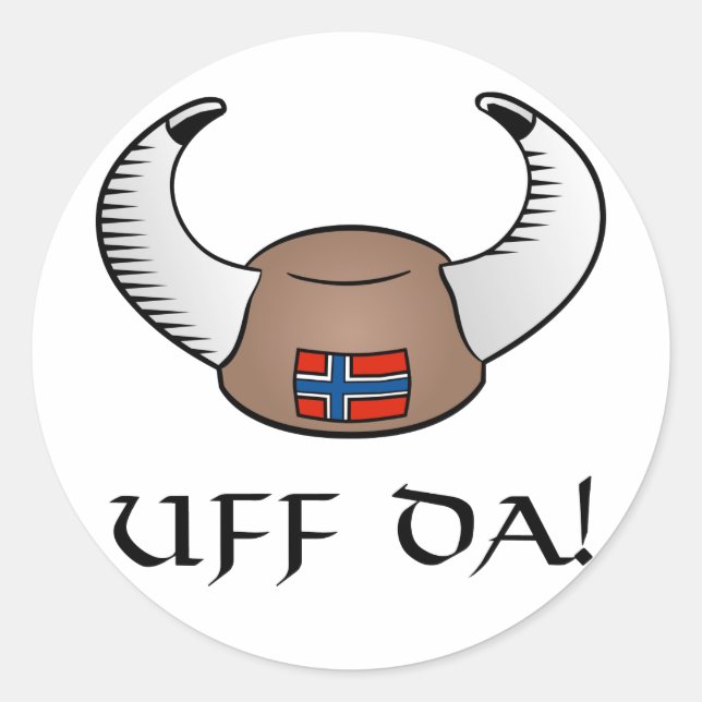 Adesivo Redondo Uff Da! Viking Hat