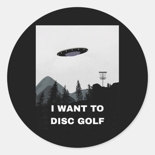 Adesivo Redondo Ufo de Disc Golf (Frente)